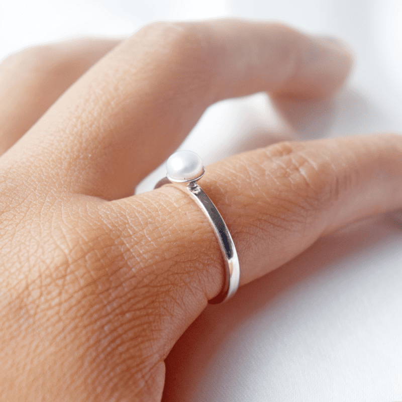 Anillo de Plata Mini Perlita