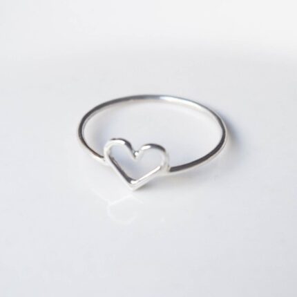 Anillo de Plata Midi Corazón