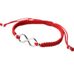 Pulsera de Plata Mini Infinito Rojo